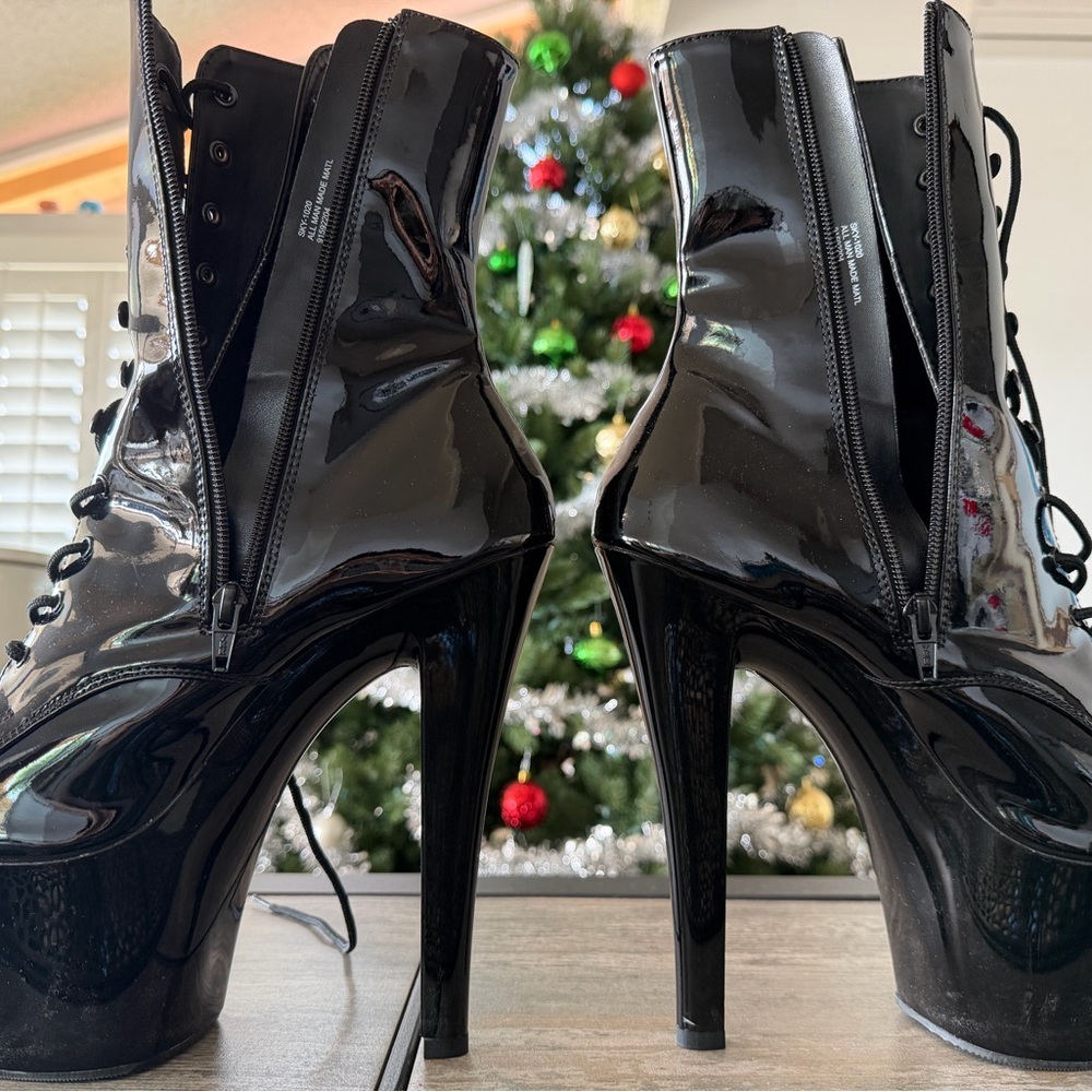 Pleaser Black Ankle Boots